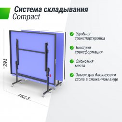 Теннисный стол UNIX Line Indoor 16 mm MDF (Blue)